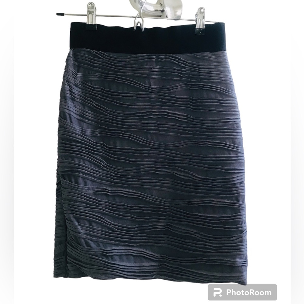 H&M Rouched Gray Pencil Skirt